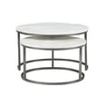 thumbnail image 5 of Darden Bohemian Nesting Coffee Tables, Set of 2, Dark Gray Base with White Wood Top, 5 of 11