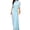 Light Blue, variant on Qiopertar Women's Waist Cinched Shawl Style Pleated Wrap Dress Elegant Long Sleeveless Round Neck Casual Party Vacation Cocktail Evening Maxi Dress, Dark Blue XL