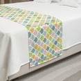 thumbnail image 2 of Abstract Bed Runner, Illustration of Half Circles or Fish Scale Inspired Motifs in Pastel Tones, Decorative Accent Bedding Scarf for Hotels Homes and Guestrooms, King, Multicolor, by Ambesonne, 2 of 2