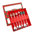 thumbnail image 4 of Juego de 6 cucharas y tenedores navideños Macarena rojo 6B, 4 of 8