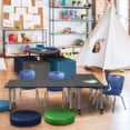 thumbnail image 2 of Regency Kee 48 x 30 in. Adjustable Classroom Table- Grey & 2 Andy 12 in. Stack Chairs- Blue & Grey Base, 2 of 7