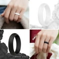 thumbnail image 4 of Women'S 5.5Mm Wide 2Mm Thick Silicone Wedding Rings Rubber Bands,Variety Multipack 1-7, 4 of 6