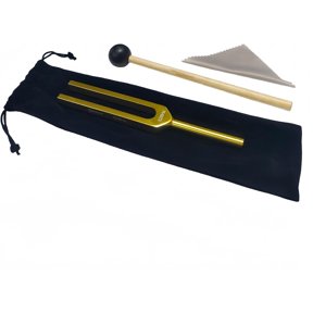 Professional 528Hz Tuning Forks Golden for Healing, Medical, and Music - Multi-Frequency Tuning Fork Kit for Sound Therapy, Meditation, Chakra Balancing