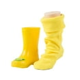 thumbnail image 4 of Xfvqtps Rain Boot Liners for Boys and Girls Removable Fleece Solid Color Comfortable Cozy Warm Winter Shoe Liner for 3-6 Years (Excluding Rain Boots) Yellow, 4 of 5