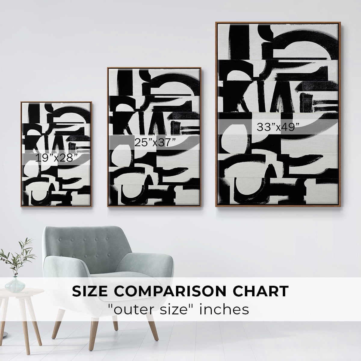 Prosperous Elements V10 Framed Premium Gallery Wrapped Canvas - Ready to Hang - 17 x 25 - Walnut Floating Frame
