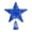 A004- Royal Blue, variant on Christmas Tree Decorations, Blue Glitter Metal Wire Christmas Tree Star Topper, Light Up 3D Five-Pointed Star Christmas Tree Decor, 8 X 6 Inch Wired Christmas Tree Topper with