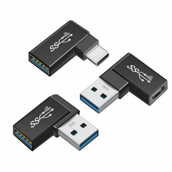 CY 3pcs/lot Angled 90 Degree USB 3.1 Type C Male Female to USB3.0 Type A Female OTG Data 10Gbps Adapter