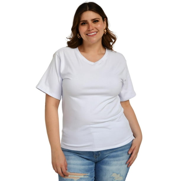 Playera básica Roman Fashion/Tallas Extras, 314 (Blanco) blanco 36 Roman Fashion BL-RF-314-BLANCO