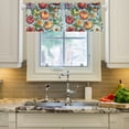 thumbnail image 2 of Yayeee Kitchen Valance Rod Pocket 54" x 18" Living Room Window Curtain, Floral Tomatoes, 2 of 6