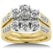 Keepsake Royal 1-1/2 Carat T.W. Certified Diamond 14kt Yellow Gold Bridal Set