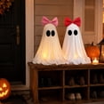 thumbnail image 7 of Halloween Light Up Ghost with Bow Decoration,20 Inch Ghost Figurine , Light Up Cute Ghost Night Light, Halloween Party Decor for Yard Tabletop Porch, Freestanding 1Pc, 7 of 7