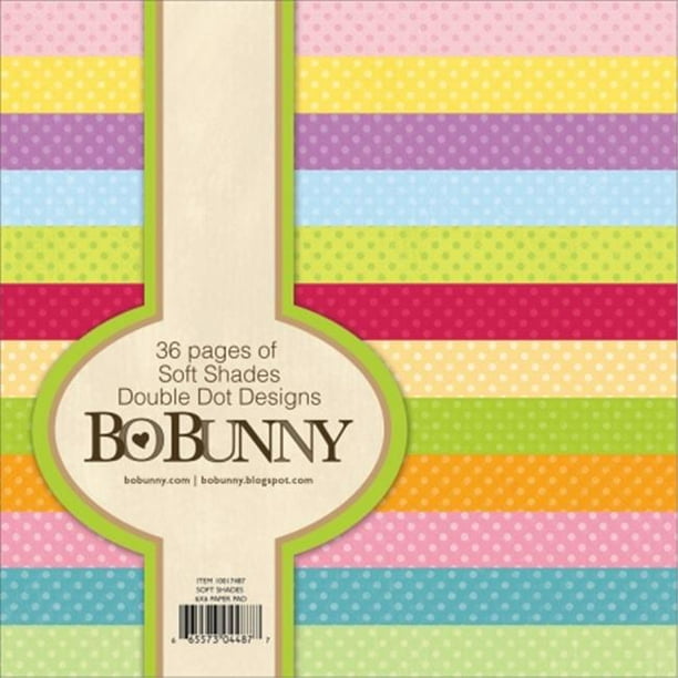 Bo Bunny BoBunny DD6X6-7487 Double Dot Paper Pad 6&apos;&apos;X6&apos;&apos; 36/Pkg-Soft Nuances