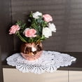 thumbnail image 4 of Ksopiavobs 2-Pieces Handmade Cotton Crochet Doilies Oval Lace Table Crochet Placemats 12 x17inch, White, 4 of 6