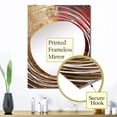 thumbnail image 3 of Designart "Floral Japanese Tiles in Gold and Red II" Abstract Botanicals Oversized Wall Mirror - Modern Abstract Bathroom Decorative Wall Mirror - Multiple Color Options, 3 of 6