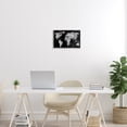 thumbnail image 2 of Stupell Weathered Black World Map Travel & Places Painting Wall Plaque Unframed Art Print Wall Art, 2 of 6
