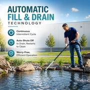 Half Off Ponds CleanSweep Pond & Pool Vacuum, 1400 W, 13 ft Intake Hose