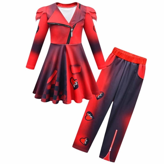 Red Rise of Red Costume for Women, Halloween Cosplay Dress with Long Sleeve Skirt and Pants for Party and Themed Events, Anime Cosplay