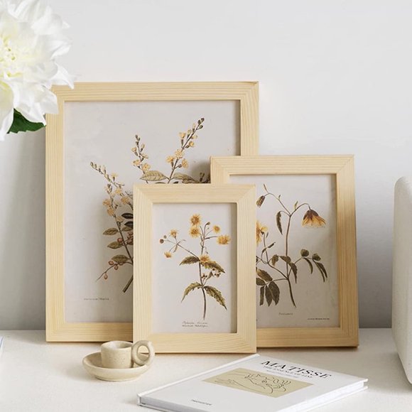 Natural Wooden Picture Frames Classic Photo Frame For Wall Hanging With Plexiglass 9X13 10X15 13X18cm Pictures Frame Photo Decor