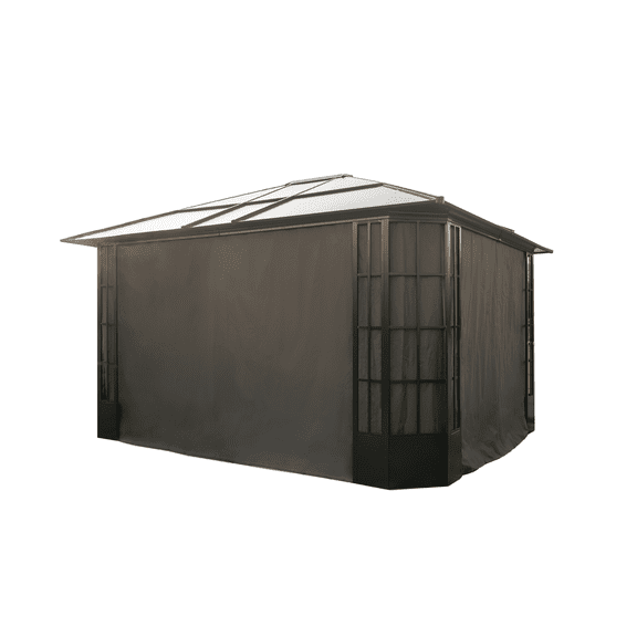 Sojag Grey Curtains for Savino Gazebo, 10 ft. x 12 ft., Polyester, Outdoor Shades