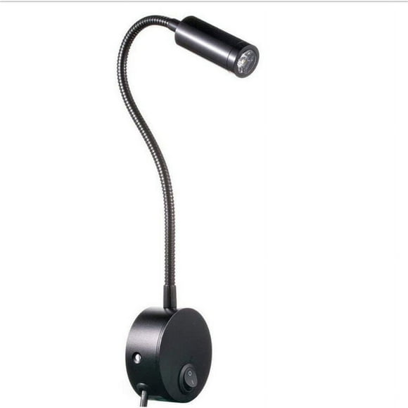 Jinsinto LED reading lamp, 360° rotation bedside lamp, warm white color bed lamp, wall bracket with switch and power cord,