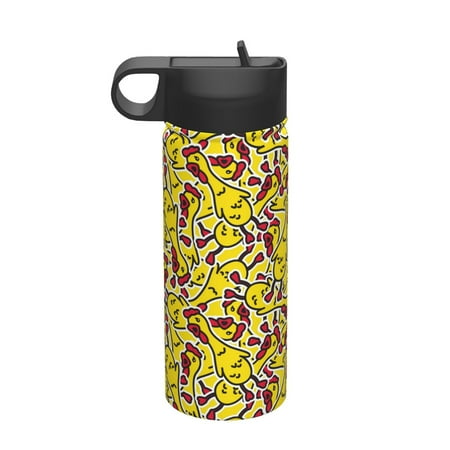 

Goofa Chicken Cartoon for Insulated Kettle 18oz Water Bottle Insulated Tumbler with Handle & Flip Straw - Fits in Cup Holder Leak Resistant Tumbler
