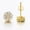 Gold, variant on Women's 7mm Flower Threaded Stud Earrings, Micro Paved Zircon with Gold Plating, Elegant and Comfortable Daily Jewelry, Ideal for Gifting and Everyday Wear
