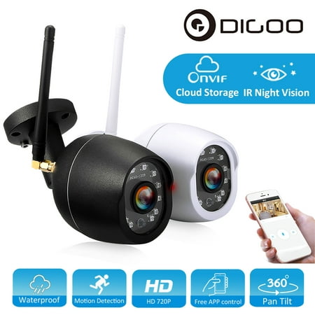DIGOO Indoor Outdoor 720P Wireless WiFi Network IP Camera ,Baby Home Security Monitor, Waterproof CCTV, Cloud Storage Pan Tilt ＆Night Vision Motion Detection ＆APP