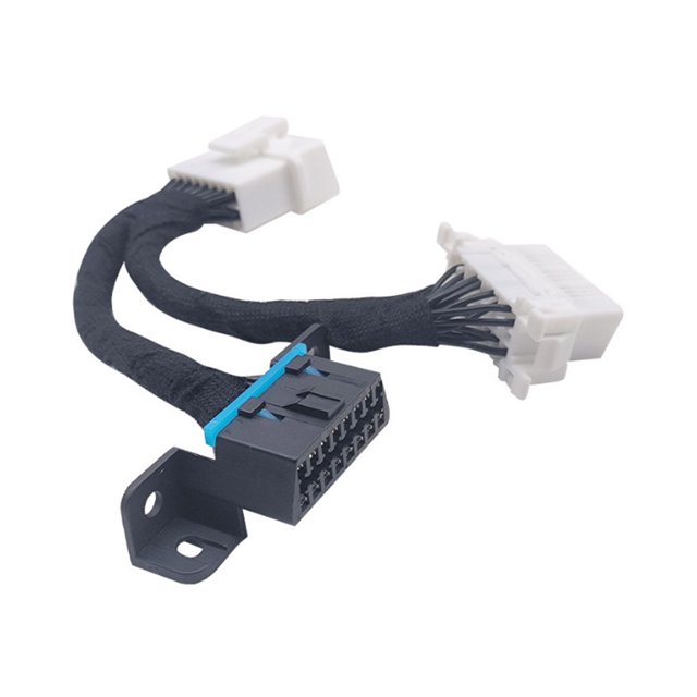 Sidaley Cable de extensión ABS de 16 pines macho a hembra doble, adaptador divisor, Cable de extensión OBDII Vehículos, repuestos y accesorios Mis