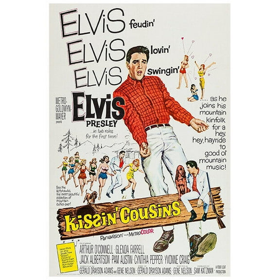 Kissing Cousins - Elvis Presley - 1964 - Movie Poster - US Version (8x12Inches(US/CANOnly))