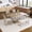 Seadrift + Rubber Wood + Foam, variant on TOPMAX 6-Piece Wood Half Round Dining Table Set Kitchen Table Set with Long Bench and 4 Dining Chairs, Modern Style, Seadrift