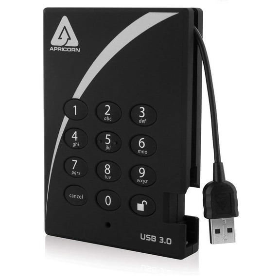 1TB AES-XTS PADLOCK SECURE USB 3.0 256BIT ENCRYPT TAA COMP