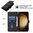 thumbnail image 6 of Tarise Phone Case for Samsung Galaxy S23 5G Case, Premium PU Leather Card Holder Wrist Strap Magnetic Closure Flip Stand Function TPU Interior Book Cover for Samsung S23 5G Wallet Case, Black, 6 of 7