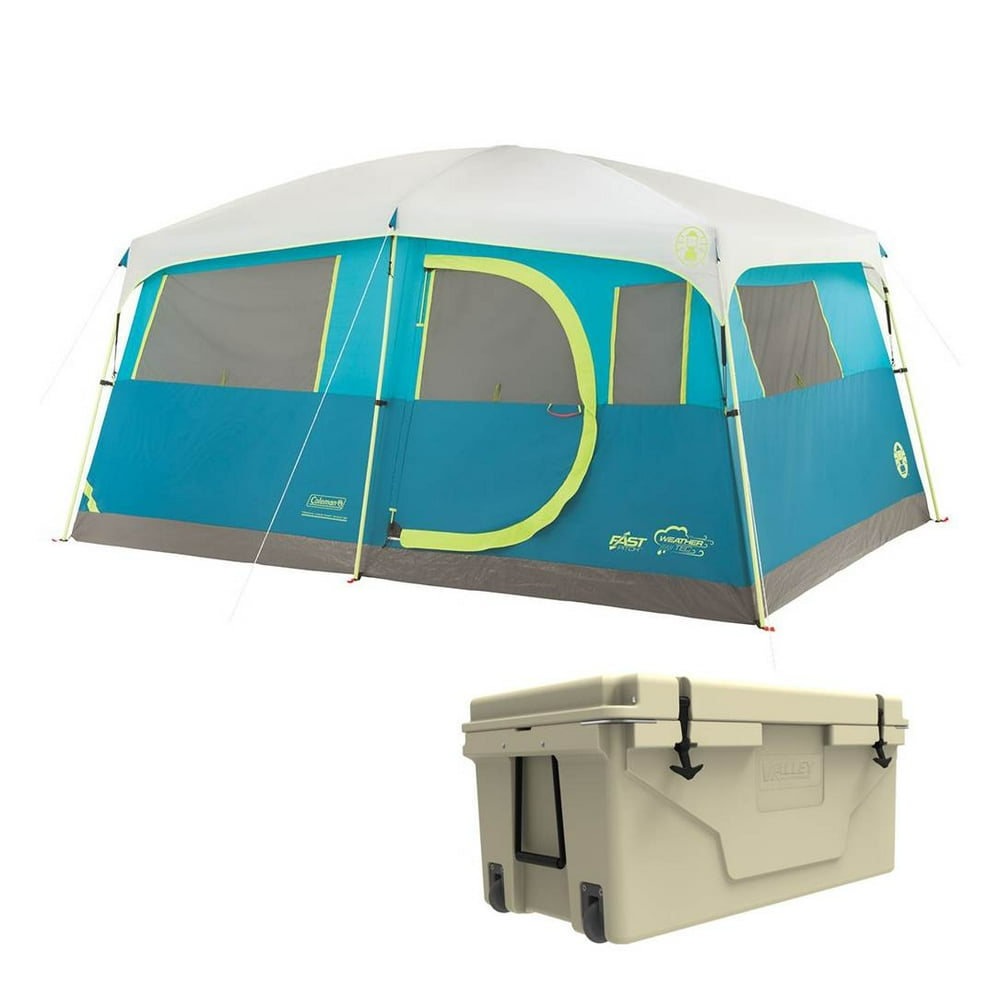 Coleman Tenaya Lake 8 Person Instant Cabin Family Camping Tent & 110