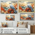 thumbnail image 4 of Designart "Geometric Guardian Coastal Seagull III" Animals Floater Framed Canvas Wall Art, 4 of 7