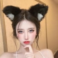 thumbnail image 2 of Diadema con de gato Accesorios de anime para Festival Lolita Mujeres Negro Colcomx Aro de pelo de oreja de gato, 2 of 8