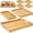 Bamboo, variant on Bamboo Serving Trays Nesting Multipurpose Set for Breakfast Coffee Table Butler