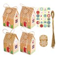 thumbnail image 1 of Paquete de 24 cajas de caramelo de Navidad Set Kraft Paper Holiday Bocadillos Bolsas de regalo Año Nuevo Atmósfera Embalaje Galletas Adorno Tipo 1 sidaley HA009756-01, 1 of 6