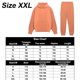 thumbnail image 2 of Conjunto de sudaderas deportivas para hombre, trajes de 2 piezas, trajes de chándal con capucha, chaqueta y pantalones deportivos informales (naranja), 2 of 5