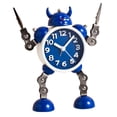 thumbnail image 4 of Que No Hace Tictac Reloj Despertador De Noche Relojes De Despertador Adornos De Mano - Azul Baoblaze Despertador analógico para niños, 4 of 7