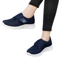 thumbnail image 5 of Women's Orthopedic Shoes Fashion Walking Shoes Wide Width Breathable Lightweight Mesh Shoes Comfortable Sole Sneakers Ankle Strap Casual Footwear Blue 6.5 [EU-37], 5 of 5