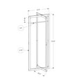 thumbnail image 3 of Miekor Furniture Coat Rack, Hall Tree, Free Standing, Hanging Bar, Entryway, 72"h, Bedroom, White Metal, Contemporary, Modern 99243, 3 of 5