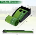 thumbnail image 3 of Gymax Putting Green Indoor w/Auto Ball Return 3 Putting Practice Balls Non-Slip Base, 3 of 10