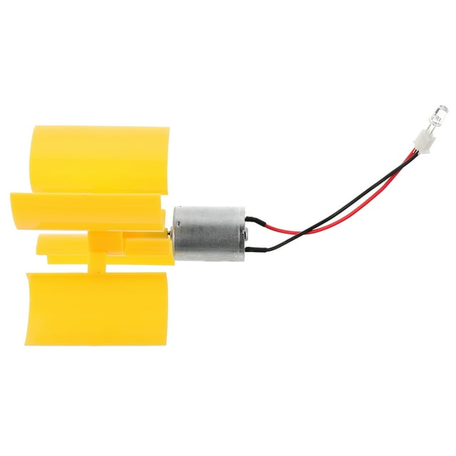 Hytrove Turbine Generator Micro Vertical Wind Turbines ABS Yellow For Demonstration Experiment 1Pcs
