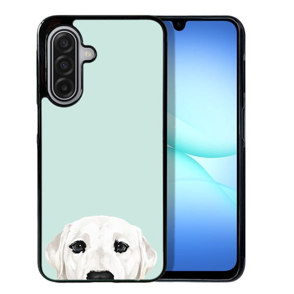 WIRESTER Shockproof Soft Rubber Cover Case for Samsung Galaxy A17 5G 6.7" 2025, Animal White Labrador Retriever Dog On Aero Blue Background