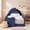 Blue, variant on Twin Size Kids Bed with Dinosaur Headboard, Upholstered Daybed with Slats Support & Side Pocket, Space-Saving Wooden Corner Sofa Bed, Blue