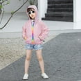 thumbnail image 6 of KYAIGUO 4-12Y Kids Boys Summer Sunscreen Coats Outwears Toddler Girls Sun Protection Zip Front Hoodie Jacket, Upf 50+ Cooling T-Shirts UV SPF Lightweight Rainbow Blouse Tops for Running Fishing Hiking, 6 of 10