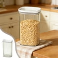 thumbnail image 1 of Transparent Airtight Food Storage Containers, Plastic Kitchen Jars for Snacks, Grains, Pantry Organization, Set of 4, 1 of 6