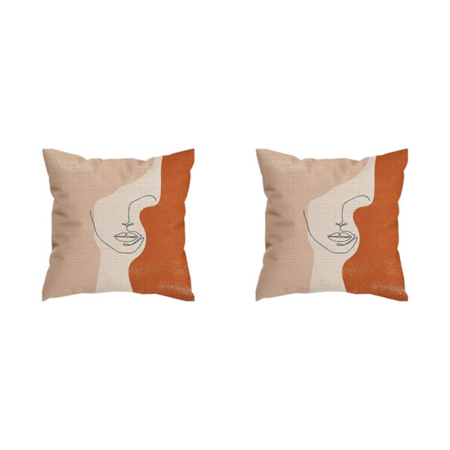 Transemion Throw Pillows Cover Soft And Durable For Home Decoration Easy To Clean Polyester Cushion Cover Pillow Cover Fit W0134-5 2Set