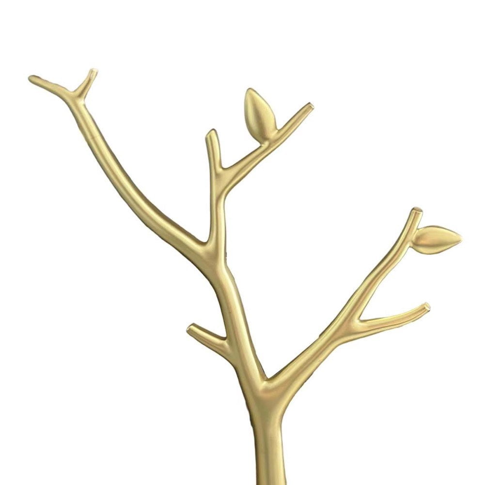 Jiibva Tree Shaped Jewelry Display Rack Stainless Steel Jewelry Stand Branch Necklace Holder Hanging Organizer for Ring Earrings