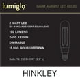 thumbnail image 4 of Hinkley Lighting E12t62243cl-6 Lumiglo Bulb Pack Of (6) 3.5" Long 2 Watt Clear Candelabra, 4 of 6